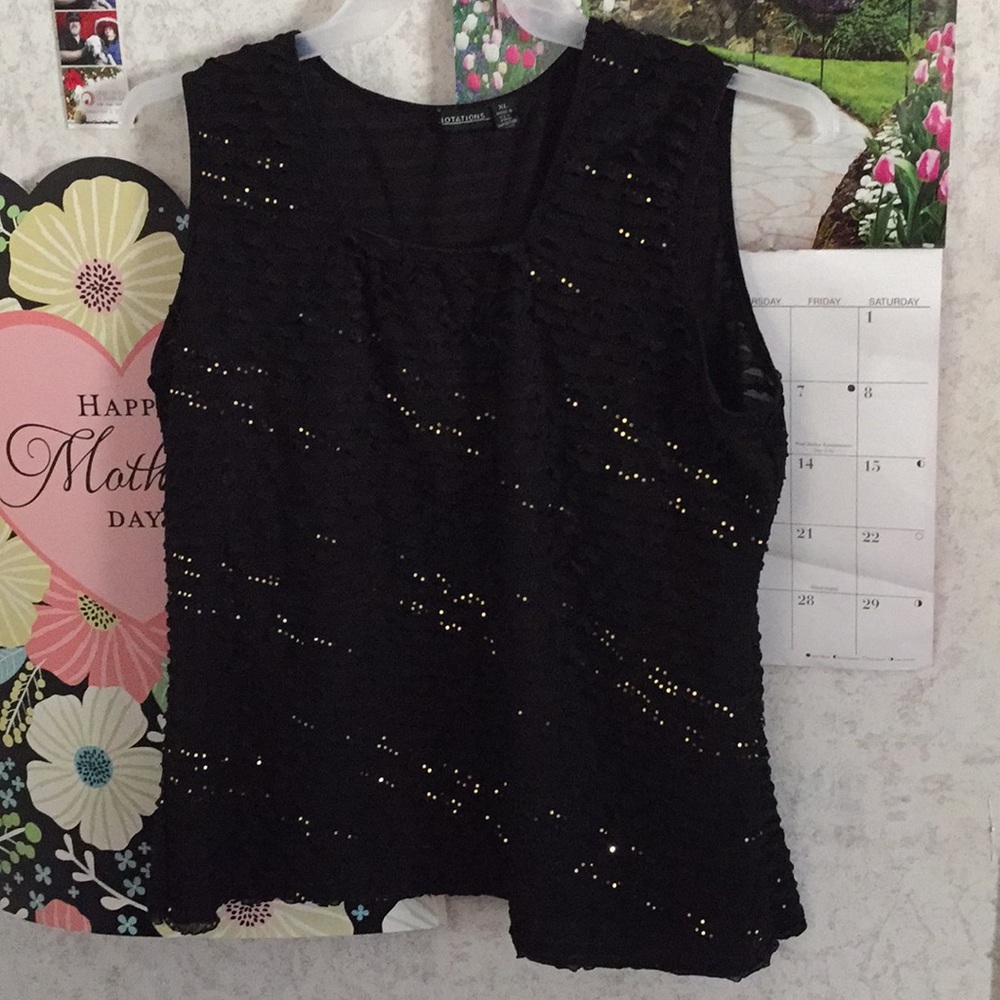 Very pretty evening blouse with black and gold
